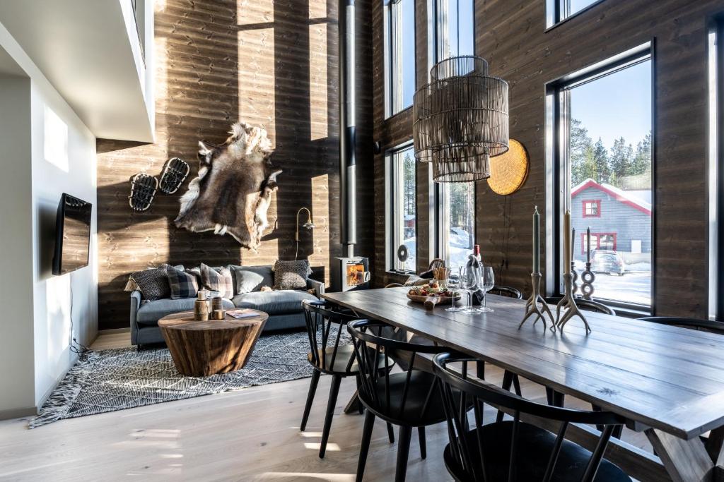 Гостиная зона в Nybyggda parhus i Idre