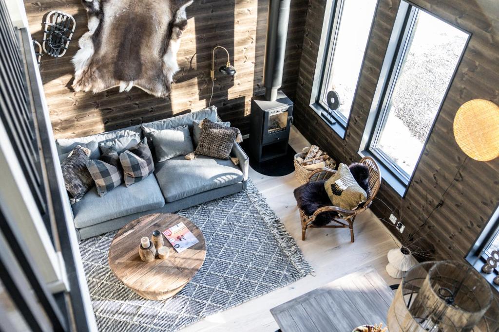Гостиная зона в Nybyggda parhus i Idre