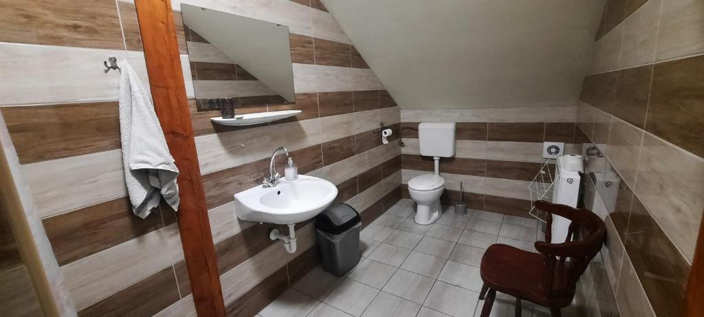 Kúpeľňa v ubytovaní Torony Lovarda Magánszállás