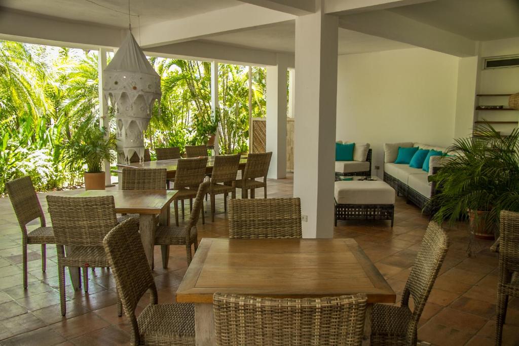 Posezení v ubytování Hotel Horizontes de Montezuma