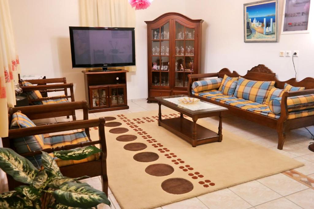 Posezení v ubytování Mina's Studios in Naxos Island