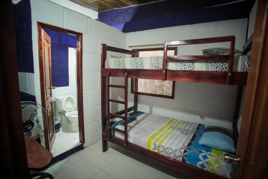 Postel nebo postele na pokoji v ubytování Hostel El Gran Azul Olon
