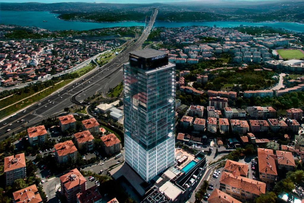 an overhead view of a tall building in a city at Le Meridien Istanbul Etiler in Istanbul
