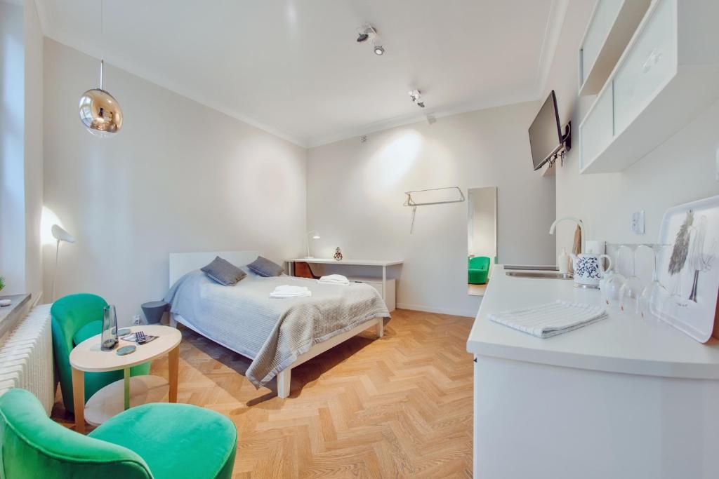 Posteľ alebo postele v izbe v ubytovaní Apartamenty Sun & Snow Old Town Gdańsk