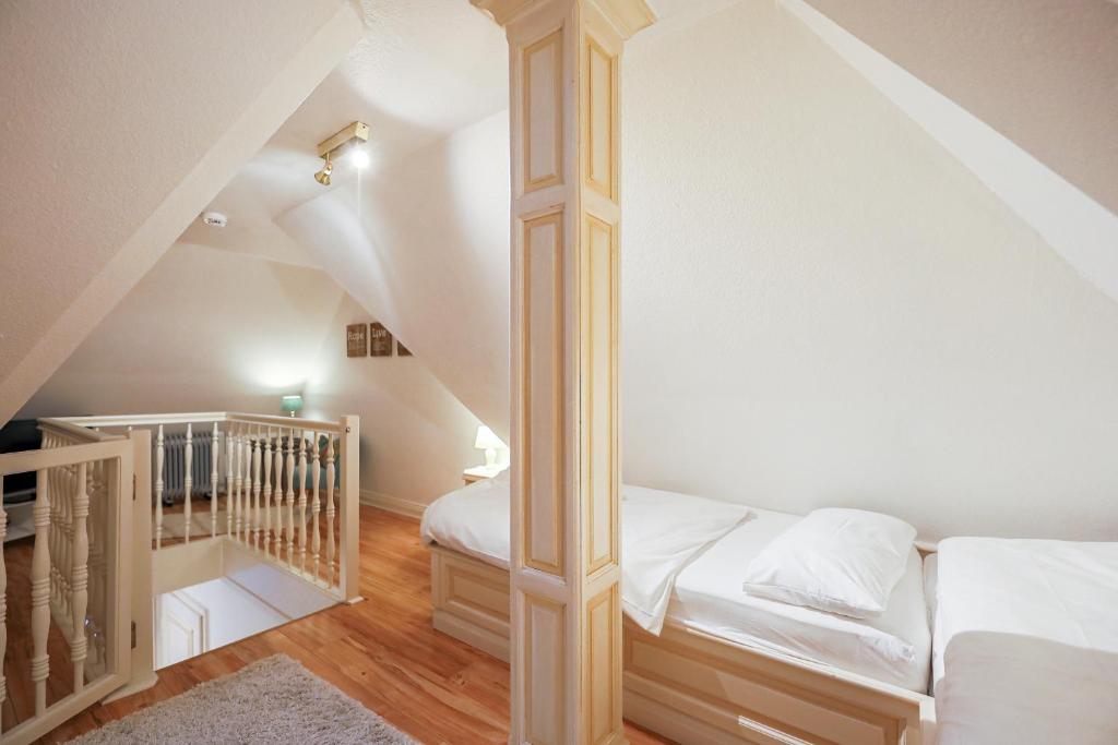 Postel nebo postele na pokoji v ubytování Lisbeth Hus - Anlage Ameland