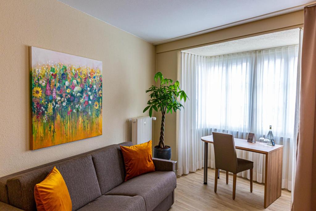 Istumisnurk majutusasutuses Hotel Kronenhof