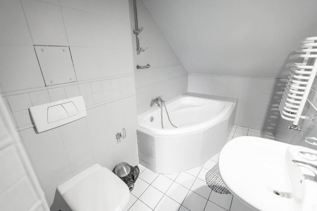 Koupelna v ubytování Hotel Podkowa