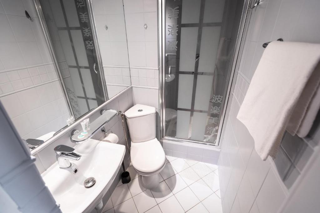 Koupelna v ubytování Hotel Podkowa