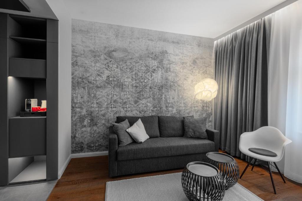 Posezení v ubytování THE MANES Boutique Hotel Prague