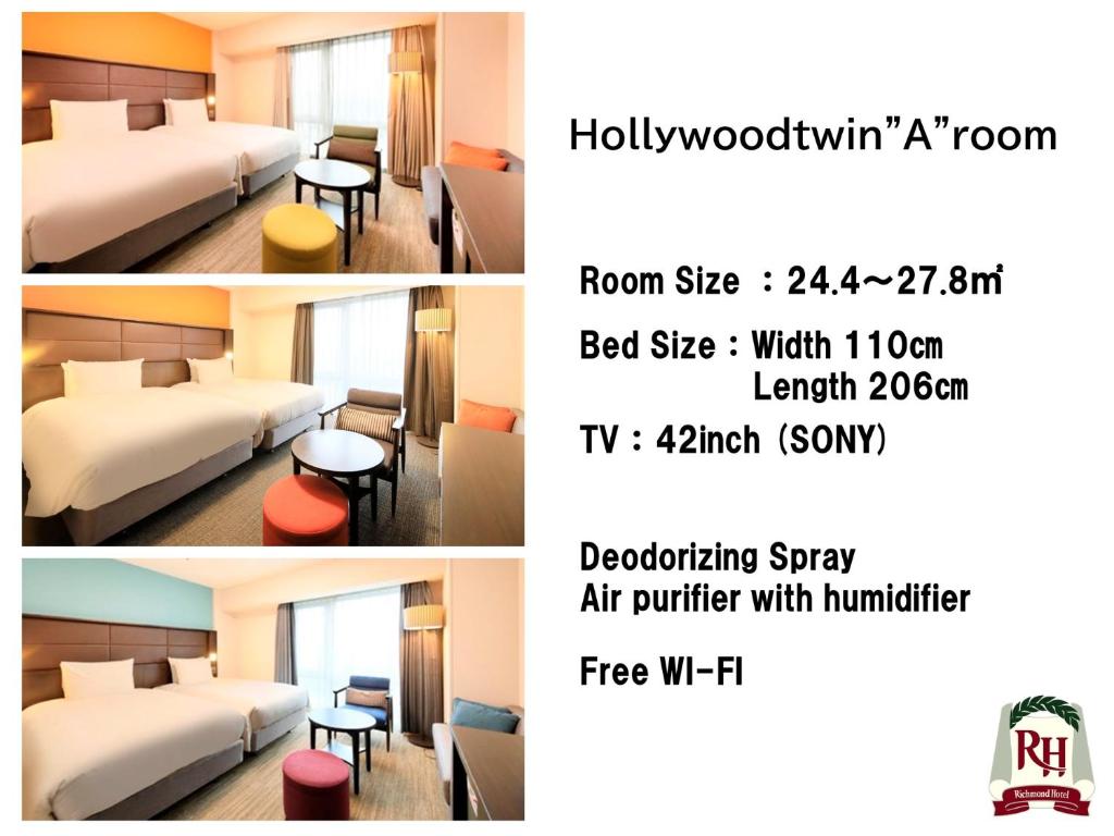 Postel nebo postele na pokoji v ubytování Richmond Hotel Namba Daikokucho