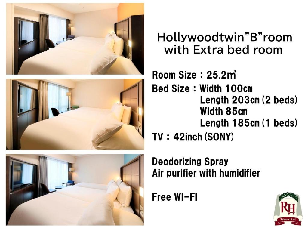 Postel nebo postele na pokoji v ubytování Richmond Hotel Namba Daikokucho