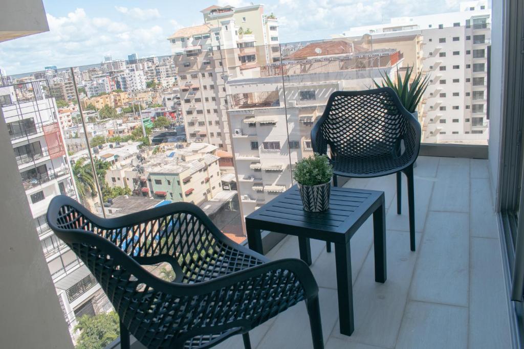 Balkón nebo terasa v ubytování Brickell Apart Hotel