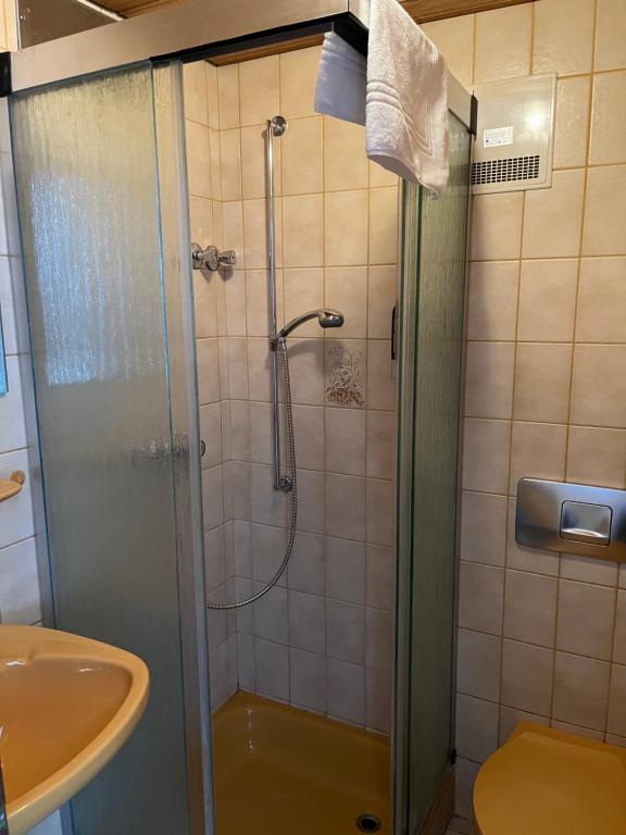 Koupelna v ubytování Pension Main-Art