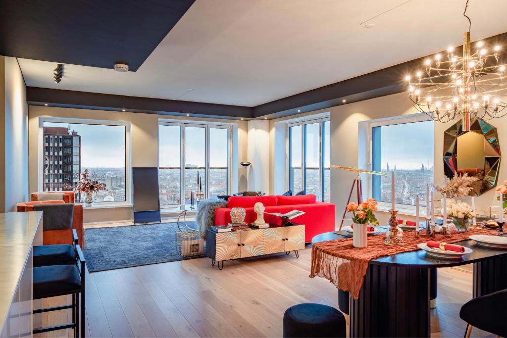 Posezení v ubytování Bohr Apartment Copenhagen