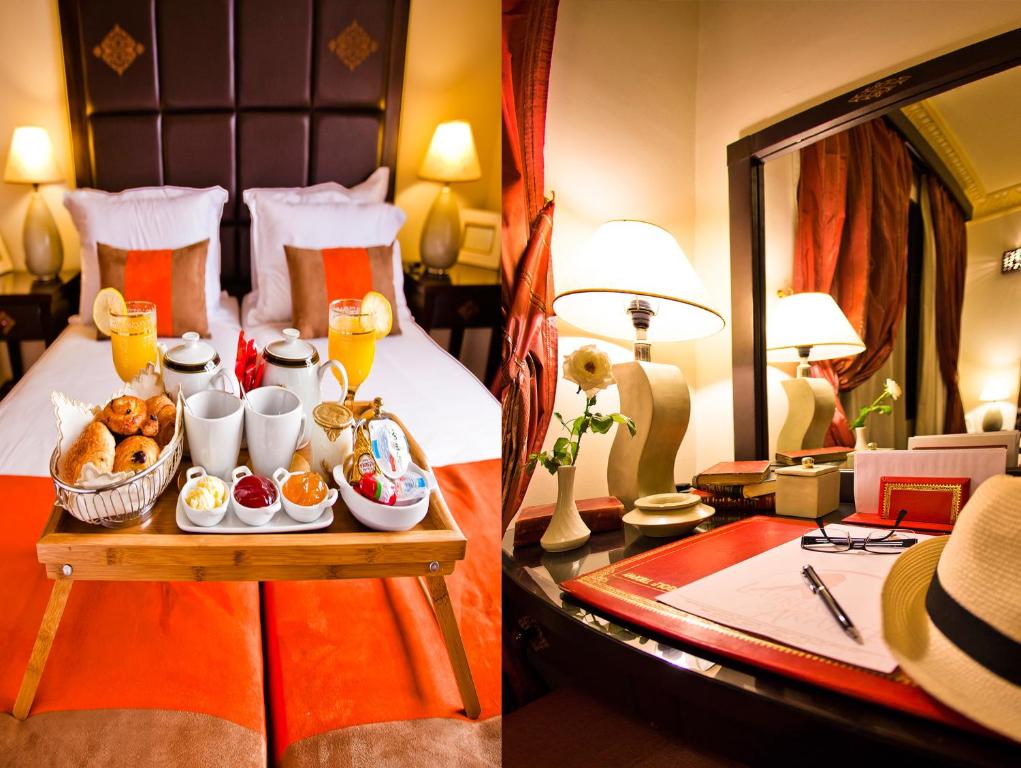 Postel nebo postele na pokoji v ubytování Hotel Lawrence d'Arabie