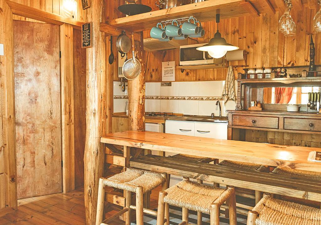 Kuchyň nebo kuchyňský kout v ubytování Cabaña Marquesana