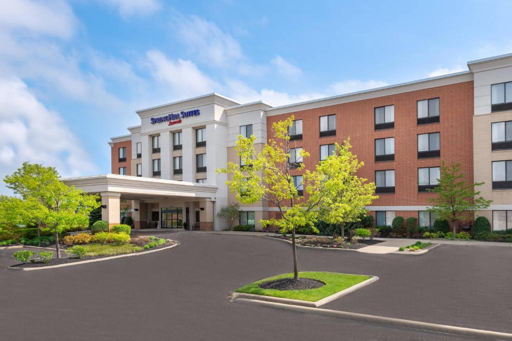 a rendering of the front of a hotel at SpringHill Suites by Marriott Cleveland Solon in Solon