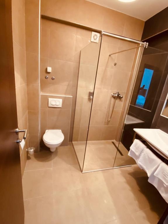 Koupelna v ubytování Hotel Vienna