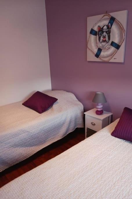 Posteľ alebo postele v izbe v ubytovaní appartement entier, 3 étoiles, 4 personnes,vue mer