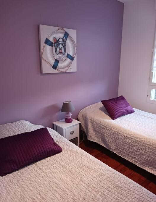 Posteľ alebo postele v izbe v ubytovaní appartement entier, 3 étoiles, 4 personnes,vue mer