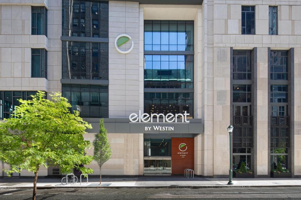 a building with a sign on the front of it at Element Philadelphia Downtown in Philadelphia