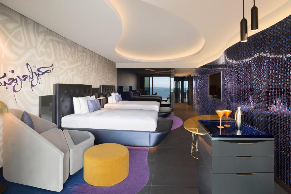 W Dubai - The Palm - Fabulous Room, Guest Room, 2 Double, Ocean View, Balcony