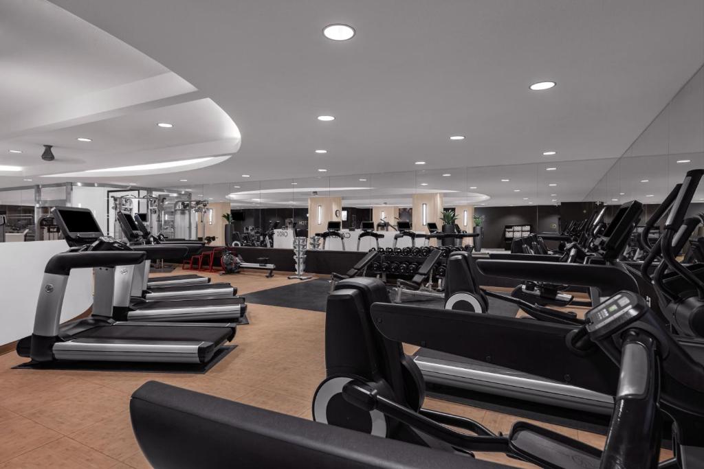 Das Fitnesscenter und&#47;oder die Fitnesseinrichtungen in der Unterkunft Marriott&#39;s Grand Chateau