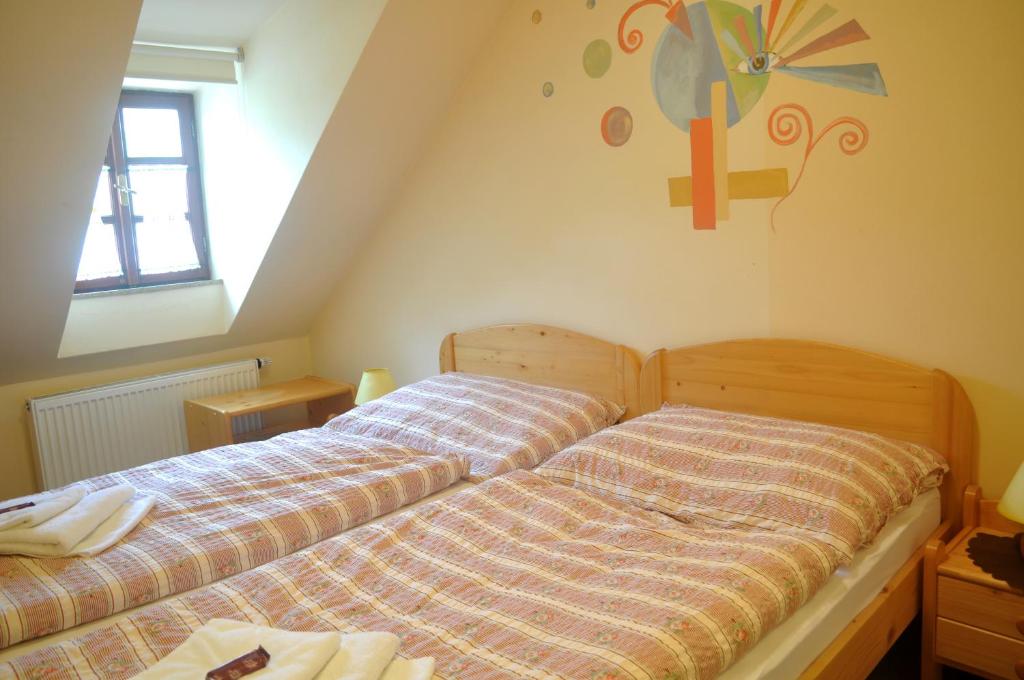 Łóżko lub łóżka w pokoju w obiekcie Penzion Po Vode