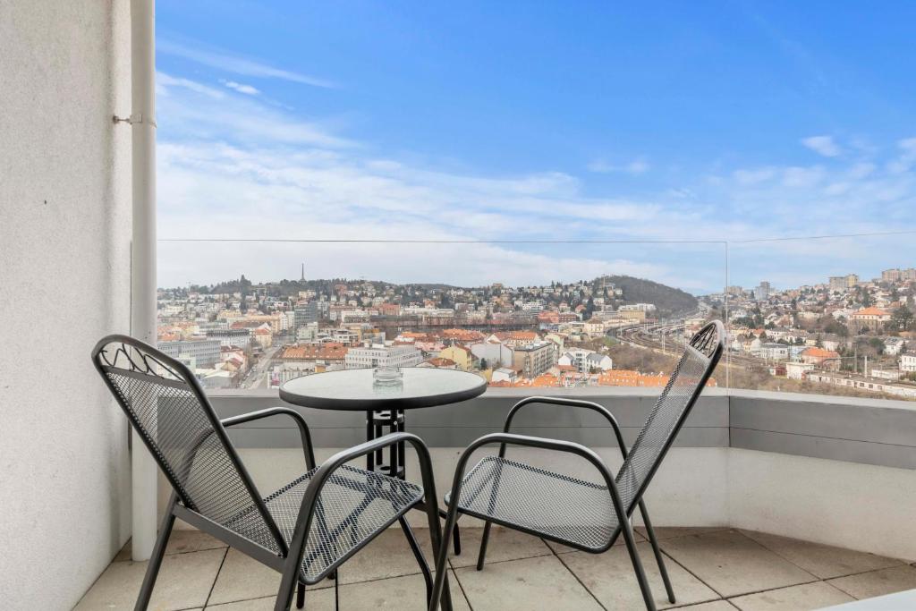 Balkón alebo terasa v ubytovaní LAM Premiere - AC - AWESOME VIEW IN BRATISLAVA
