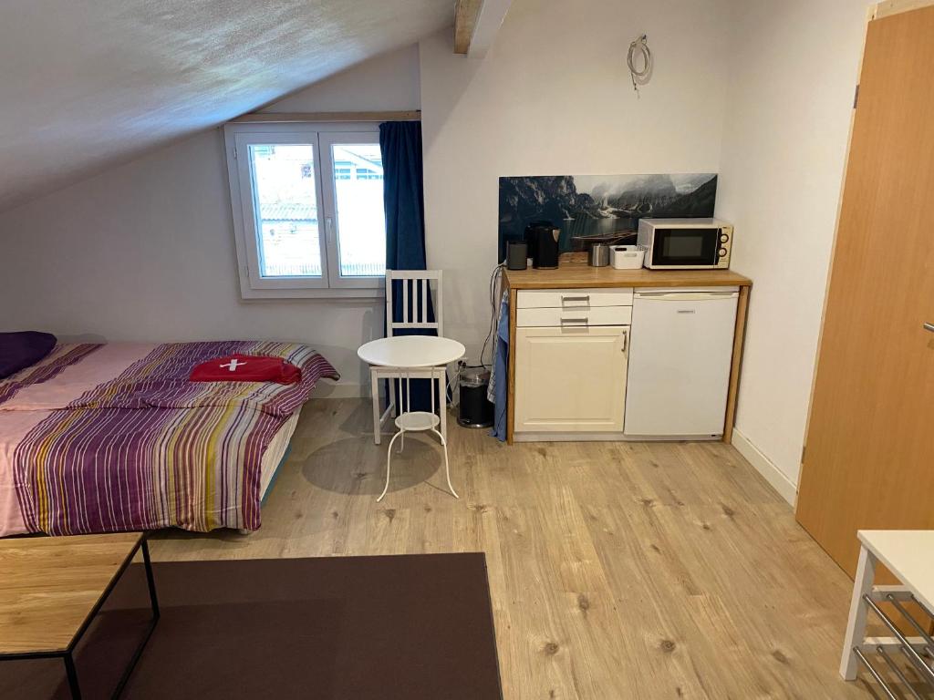 Kuchyň nebo kuchyňský kout v ubytování Spring Inn Apartments
