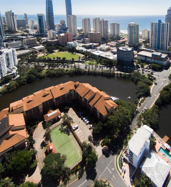 Nespecifikovaný výhled na destinaci Gold Coast nebo výhled na město při pohledu z rezortu