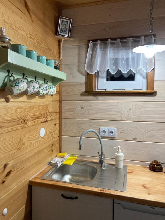 Kuchyň nebo kuchyňský kout v ubytování Agroturystyka w zielonym spichlerzu, Puszcza Białowieska