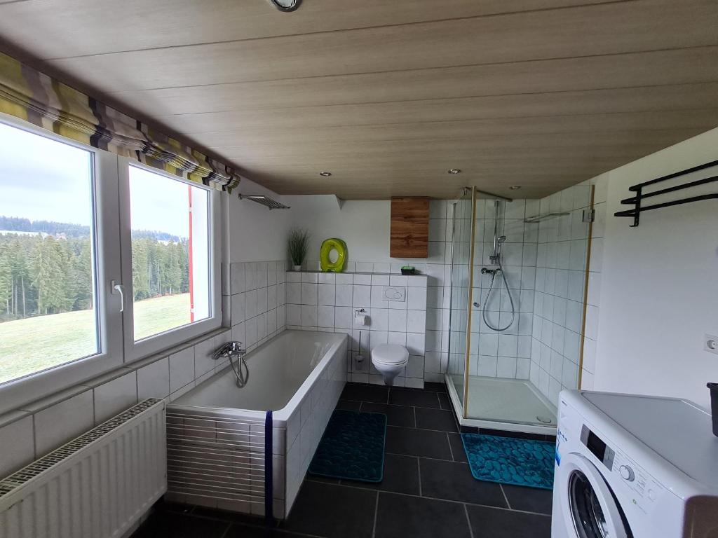 Kuchyň nebo kuchyňský kout v ubytování Ferienwohnung Waldfrieden