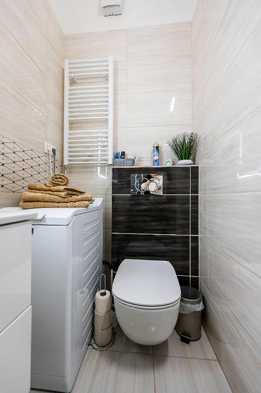 A bathroom at Center Apartment Mlynska Kosice with private Parking
