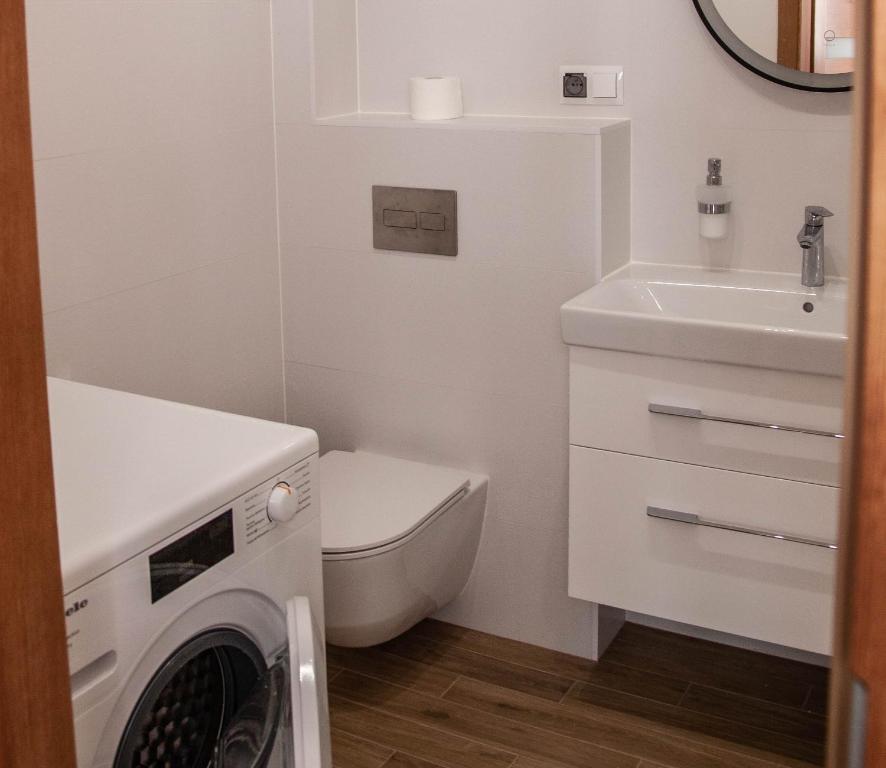 Koupelna v ubytování Apartament rodzinny Słoneczna Sosnówka