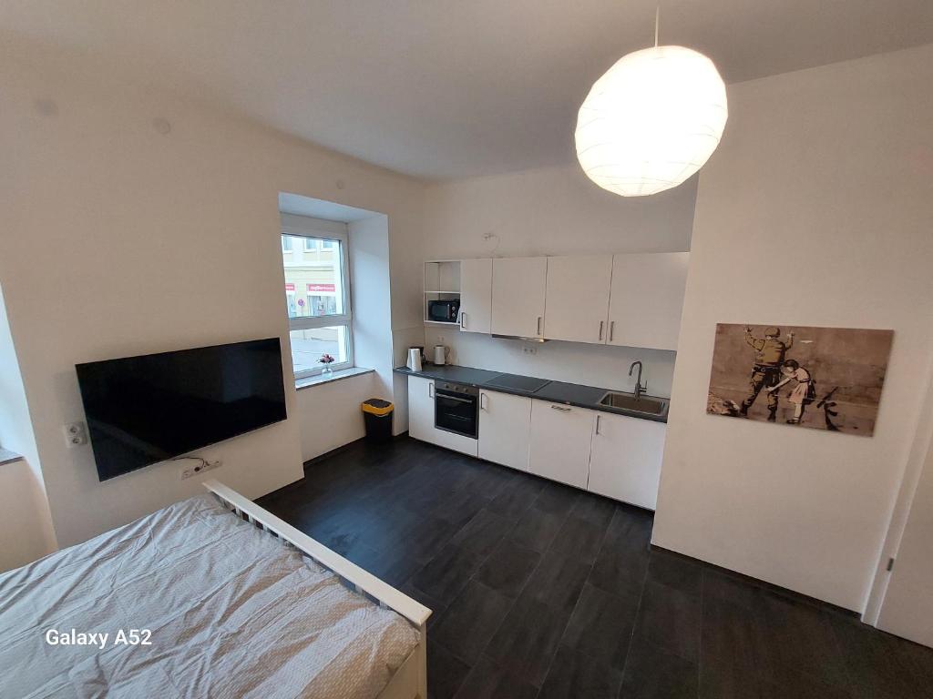 Kuchyň nebo kuchyňský kout v ubytování Apartments im Mardefeldpalais