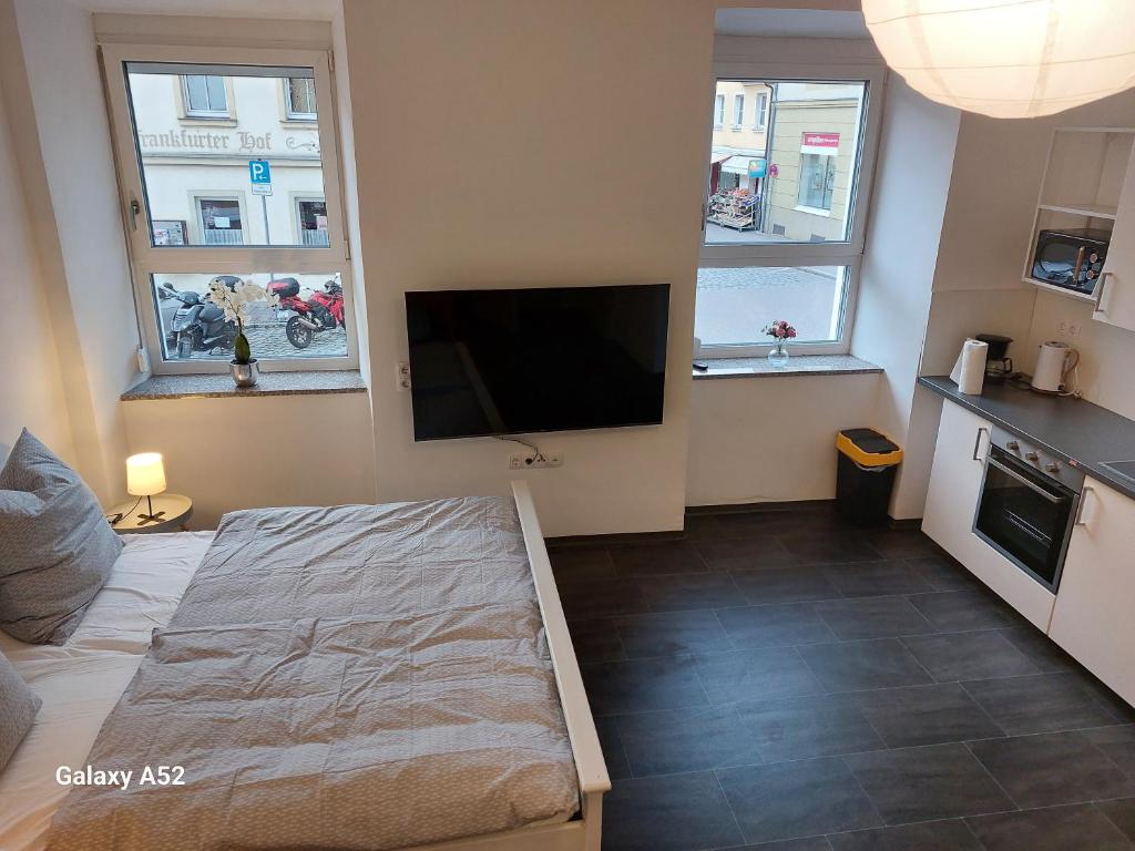 Kuchyň nebo kuchyňský kout v ubytování Apartments im Mardefeldpalais