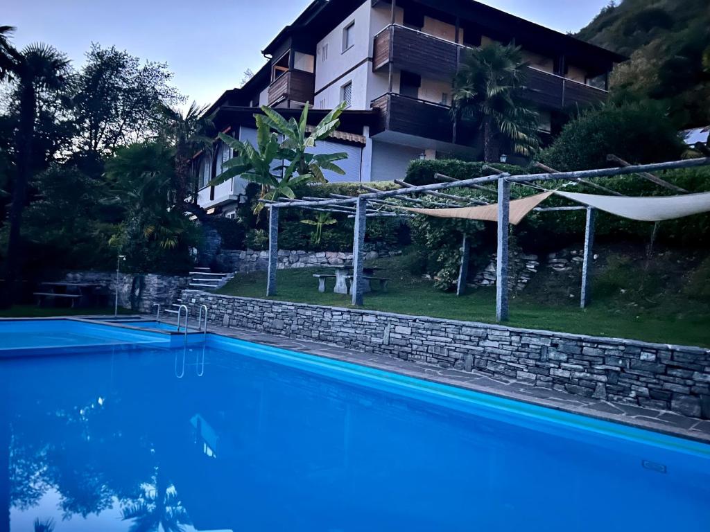 Bazén v ubytování Wohnung mit Aussicht auf Lago Maggiore & Pool nebo v jeho okolí