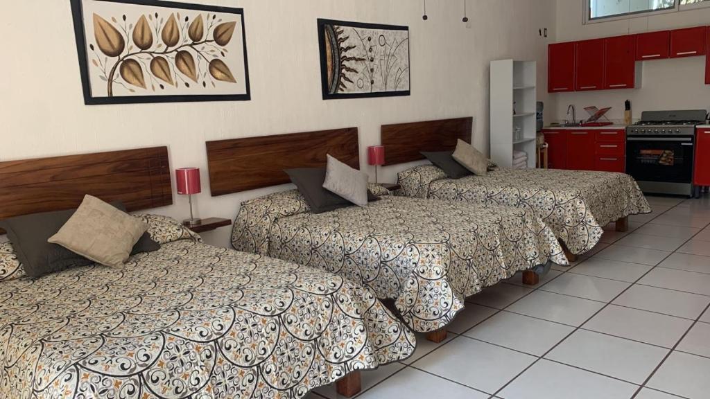 Postel nebo postele na pokoji v ubytování DEPARTAMENTOS ANAHUAC