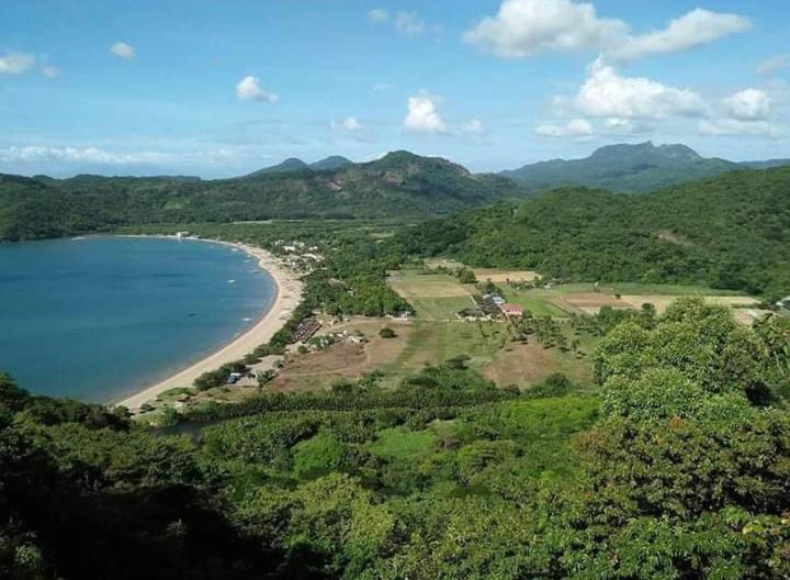 uma vista aérea de uma praia e do oceano em TINA TRANSIENT HOME em Nasugbu