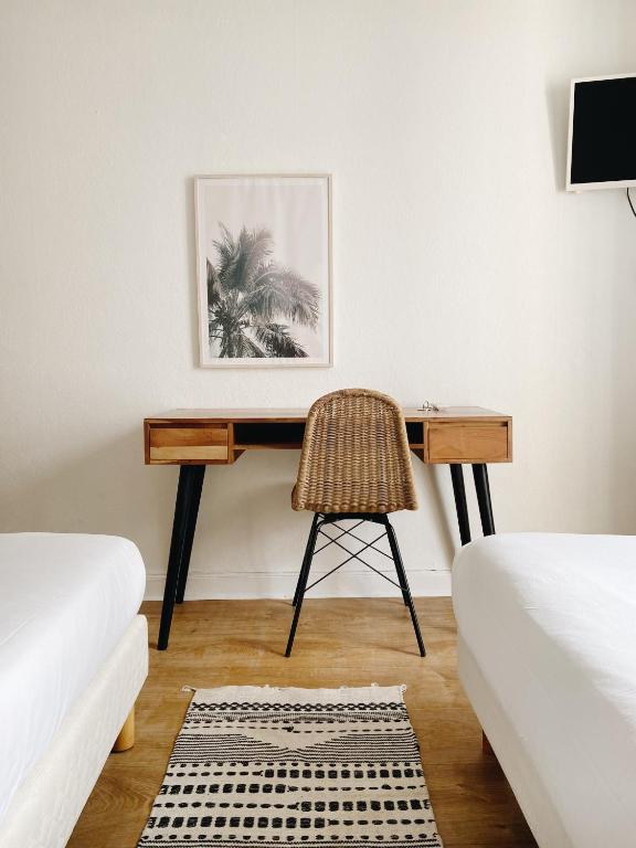 Postel nebo postele na pokoji v ubytování Coliving Biarritz
