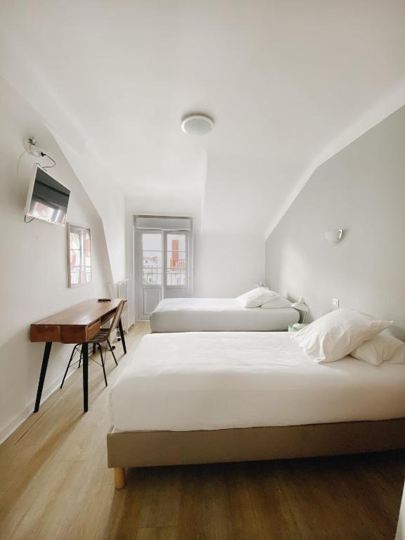 Postel nebo postele na pokoji v ubytování Coliving Biarritz