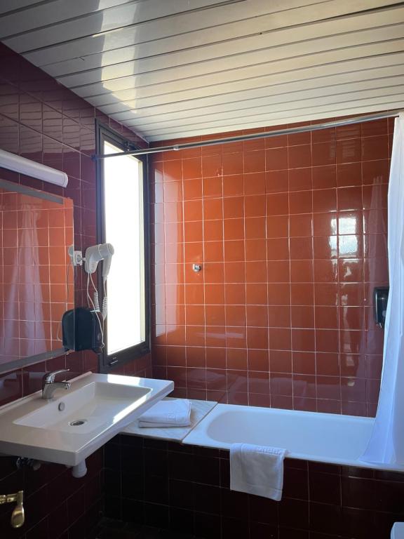 Koupelna v ubytování Hotel Bruc