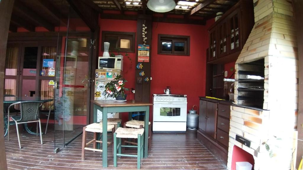 A cozinha ou cozinha compacta de Santa Monica Hospedaria