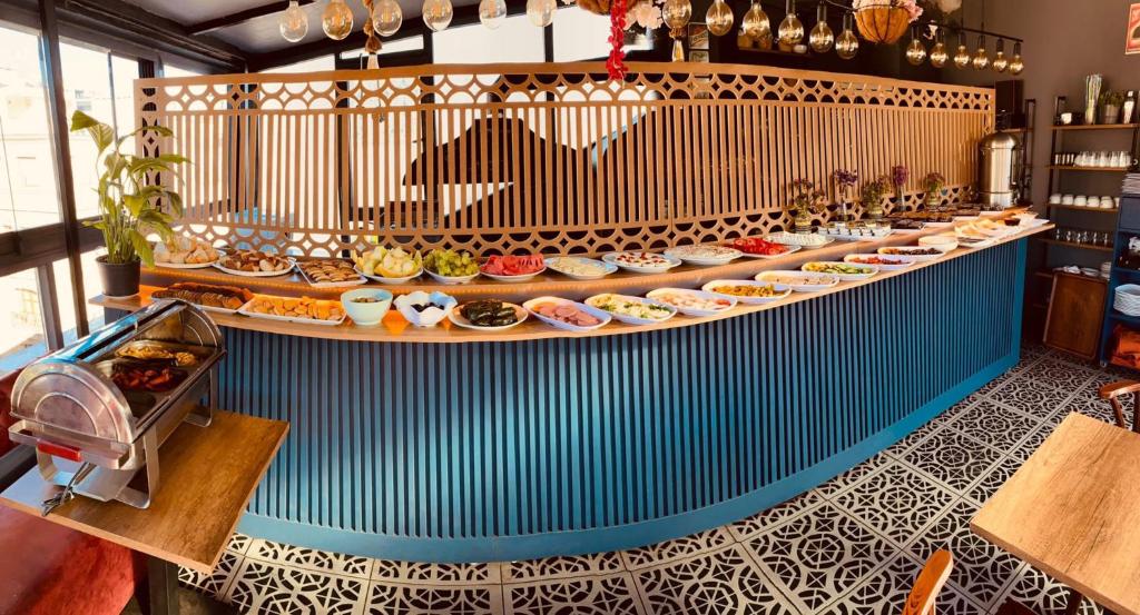 a buffet line with many different types of food at Asteria Hotel Sirkeci in Istanbul