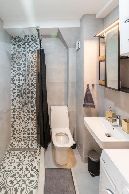 Koupelna v ubytování Harmony apartman