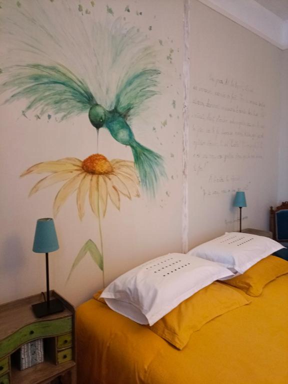 Postel nebo postele na pokoji v ubytování Château d'Arfeuilles Chambres et tables d'hôtes