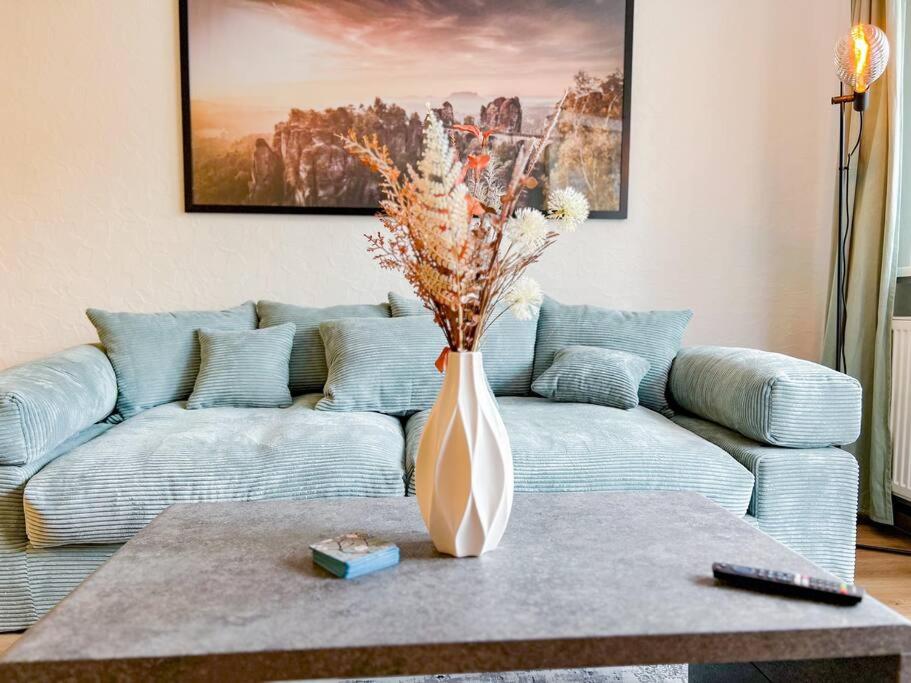 Posezení v ubytování Ferienwohnung 4 Personen *Parkplatz, WLAN, Waschmaschine*