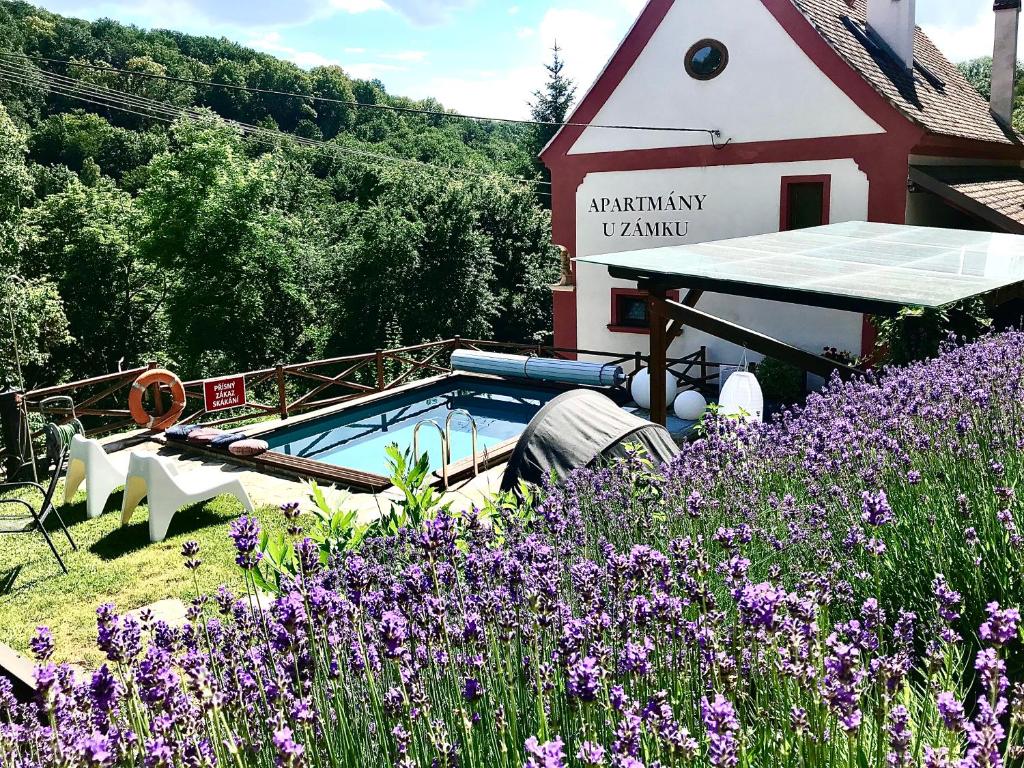 O vedere a piscinei de la sau din apropiere de Boutique Apartments Felicino údolí