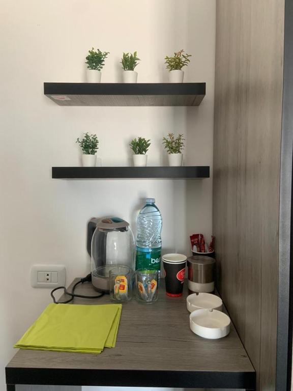 Kuchyň nebo kuchyňský kout v ubytování Caprios motel